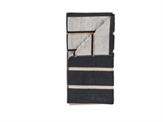 Towel - 100% cotton - Zone Denmark Sauna - Striped Black